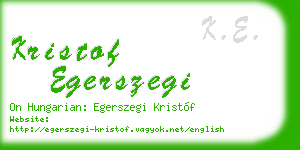 kristof egerszegi business card