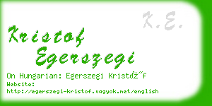 kristof egerszegi business card